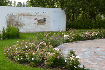 Terrasse mit Blick auf das Seebild
